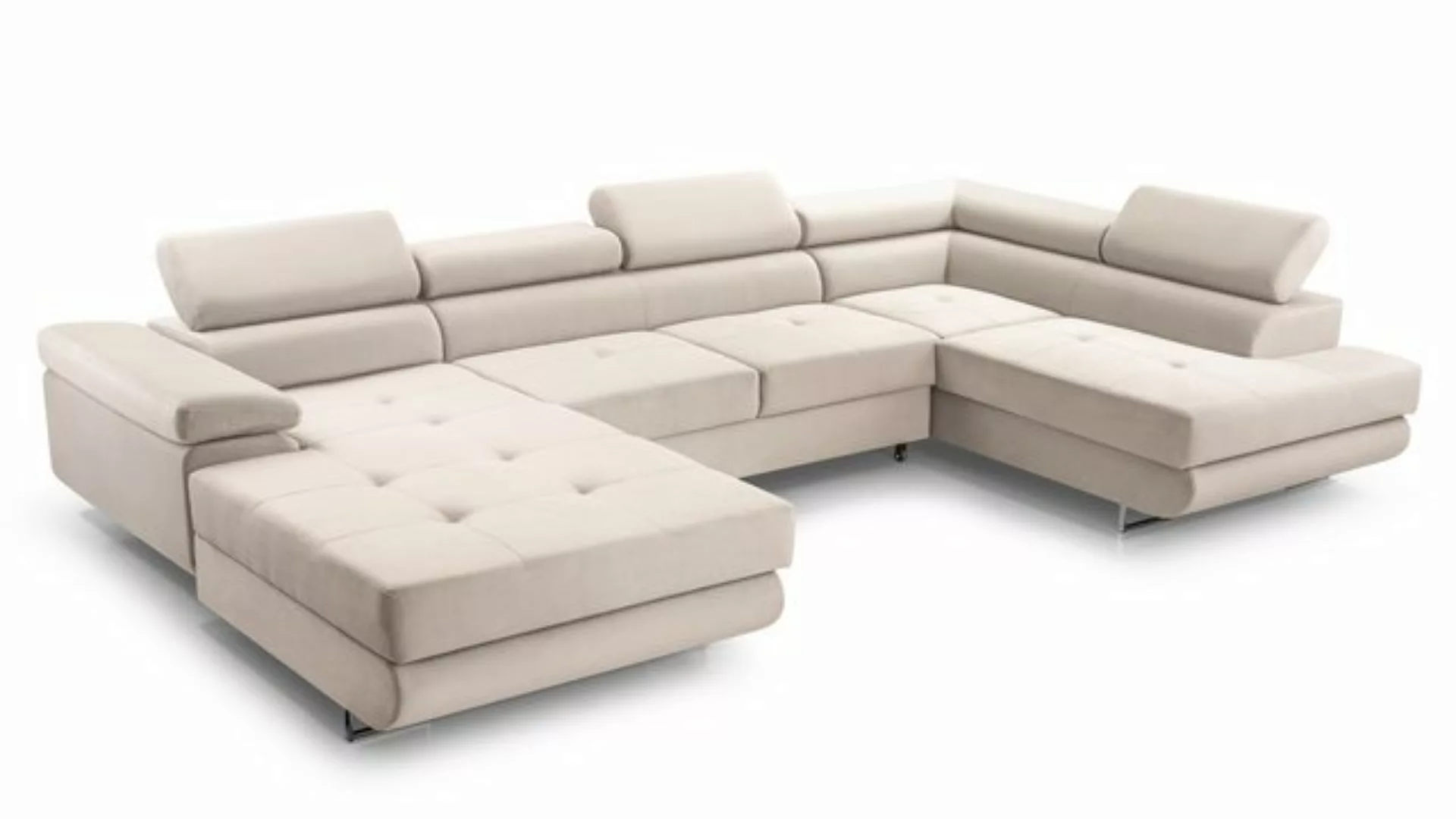 Furnix Wohnlandschaft NILLONA XL-Sofa in U-Form mit Schlaffunktion 2x Bettk günstig online kaufen