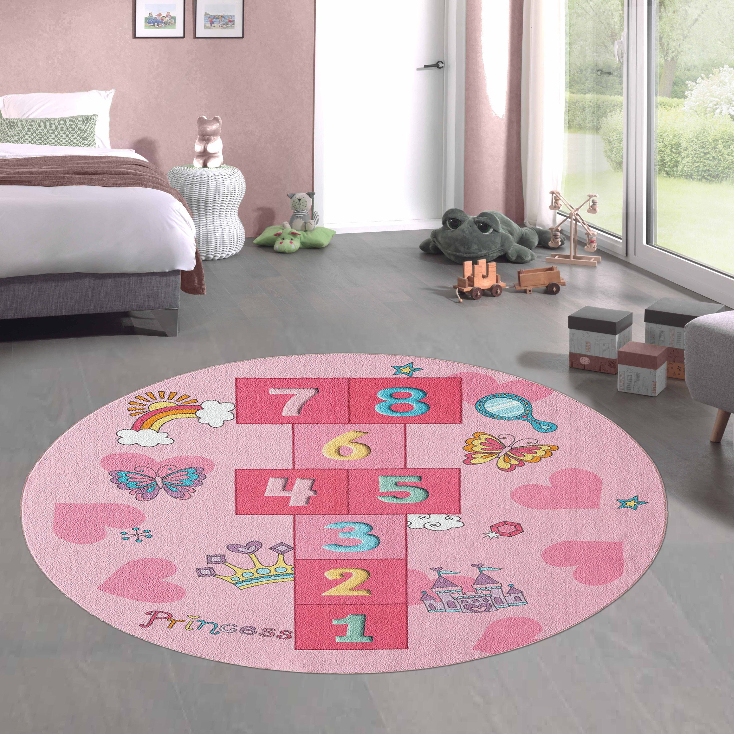 Carpetia Kinderteppich Hüpfkästchen Kinder-Spielteppich mit Prinzessinnen günstig online kaufen
