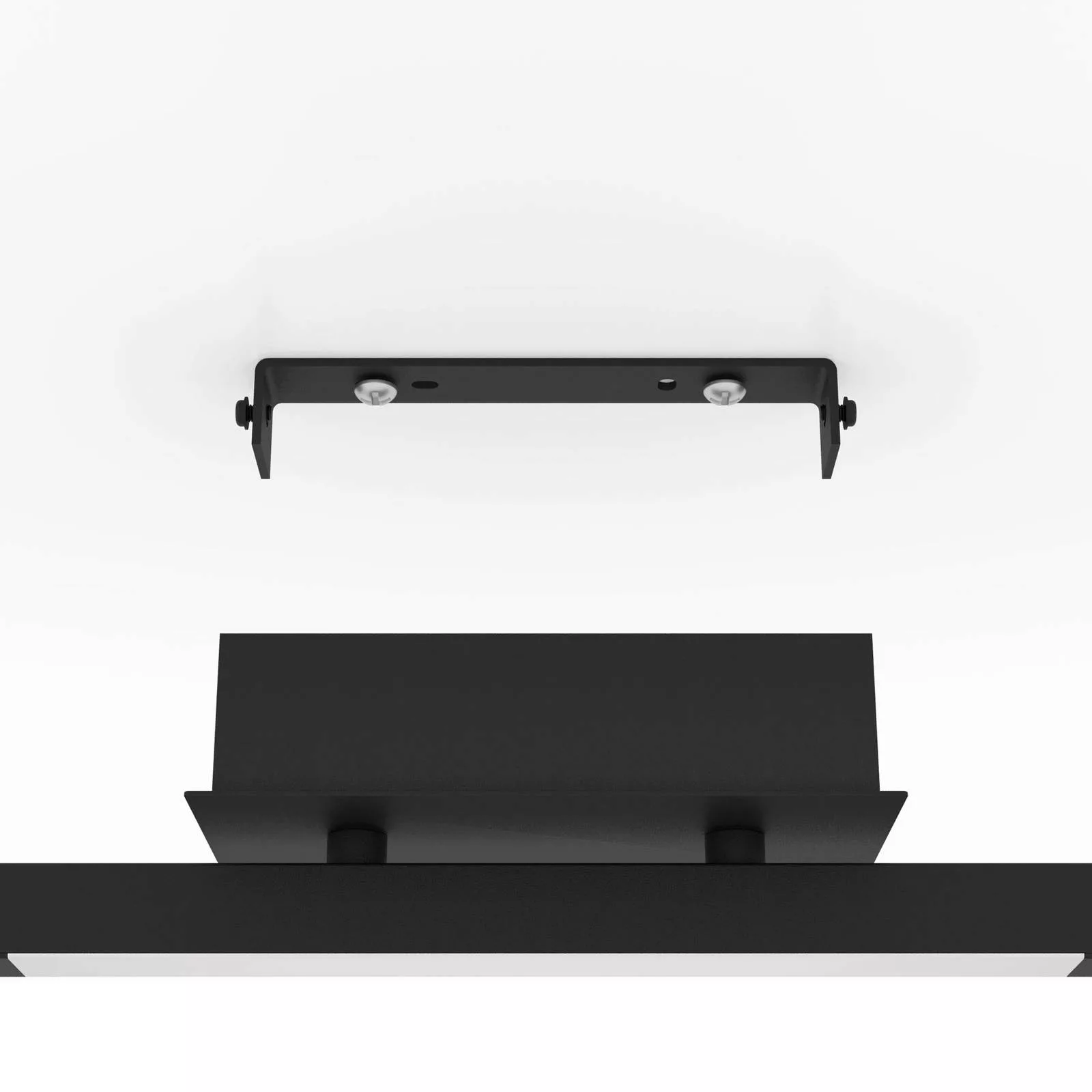 LED-Deckenspot Cardillio 2 schwarz mit zwei Ringen günstig online kaufen