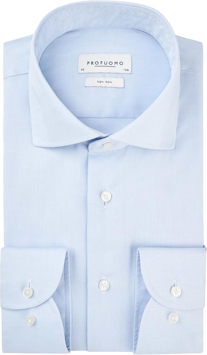 Profuomo Hemd Extra Lange Ärmel Cutaway Light Blue - Größe 44 günstig online kaufen
