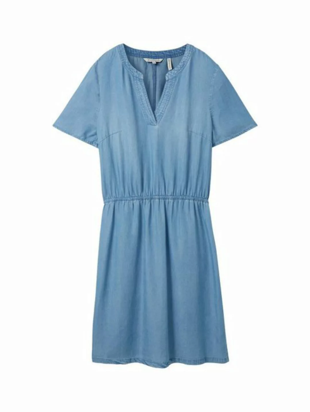 TOM TAILOR Sommerkleid dress denim look, Clean Mid Stone Blue Denim günstig online kaufen