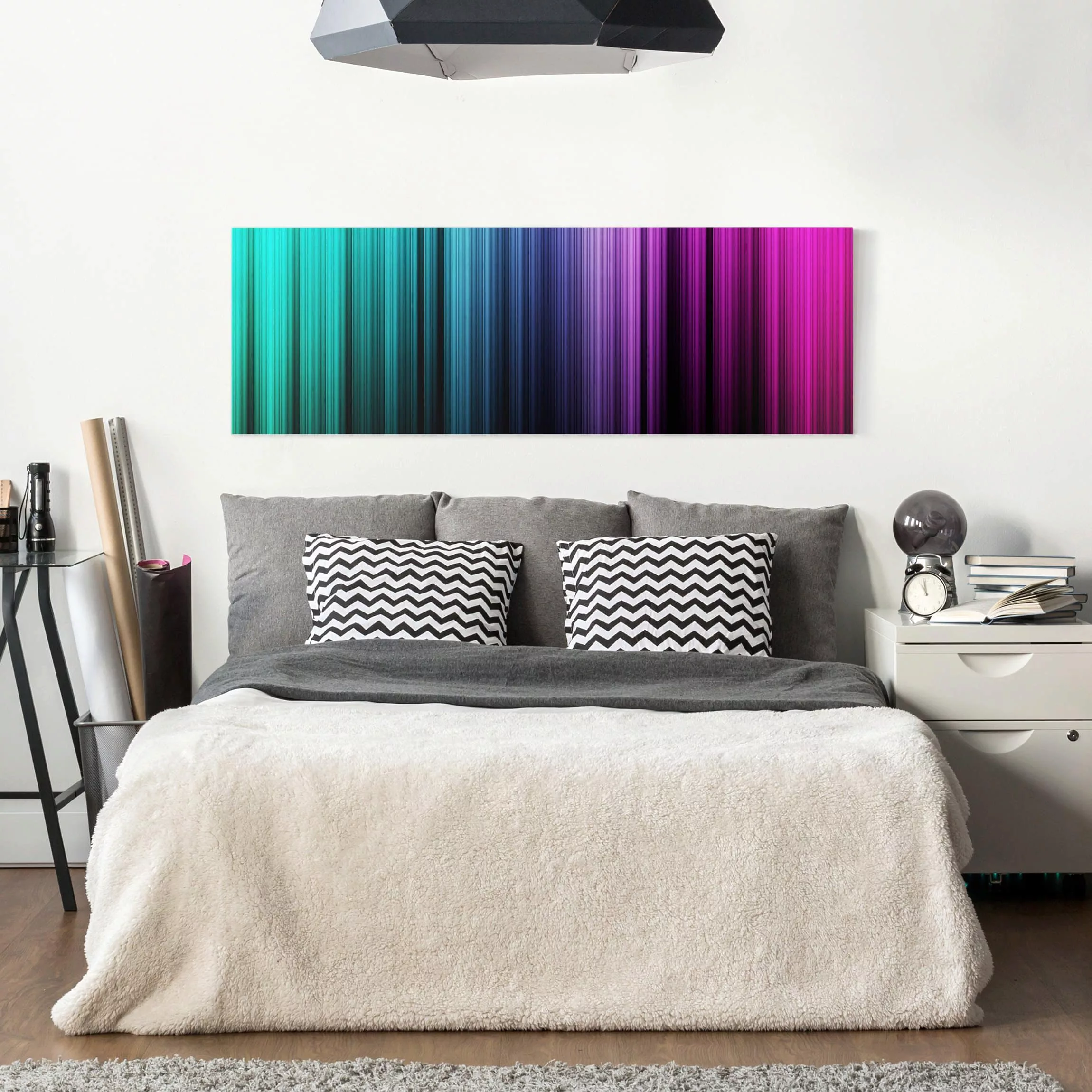 Leinwandbild Abstrakt - Panorama Rainbow Display günstig online kaufen