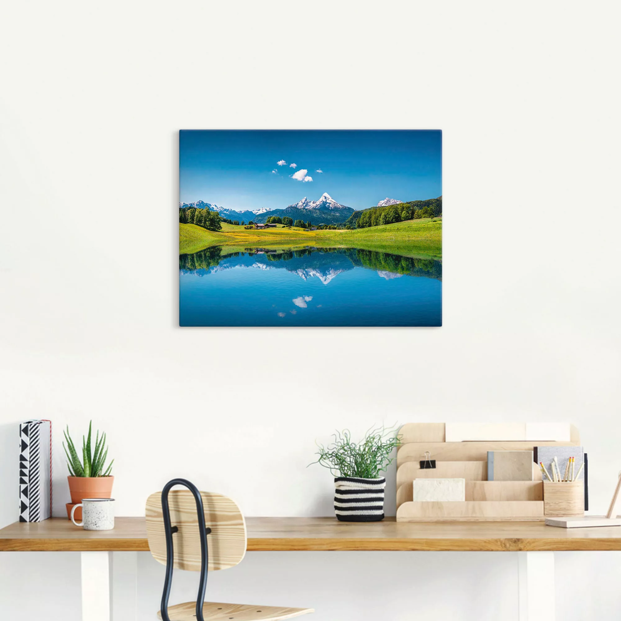 Artland Wandbild »Landschaft in den Alpen«, Berge, (1 St.), als Alubild, Ou günstig online kaufen