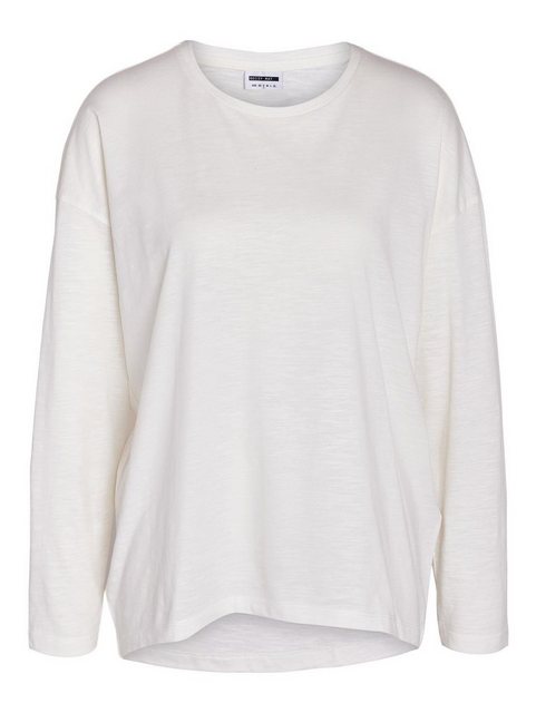 Noisy may Longpullover Lockeres Langarm Basic Shirt NMMATHILDE 5439 in Weiß günstig online kaufen