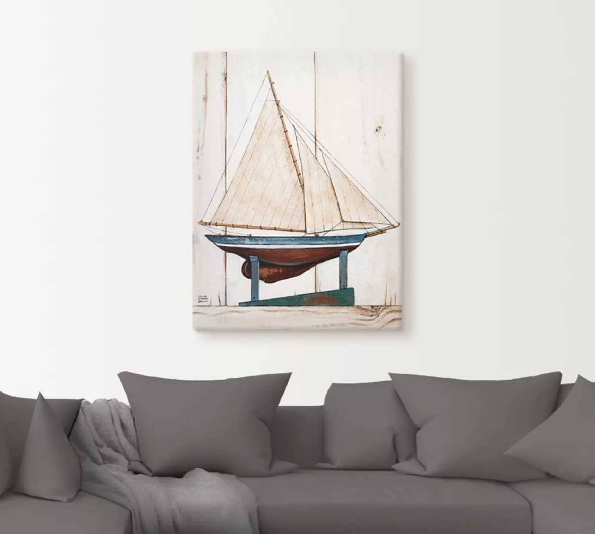 Artland Leinwandbild "Rennjacht", Boote & Schiffe, (1 St.), auf Keilrahmen günstig online kaufen