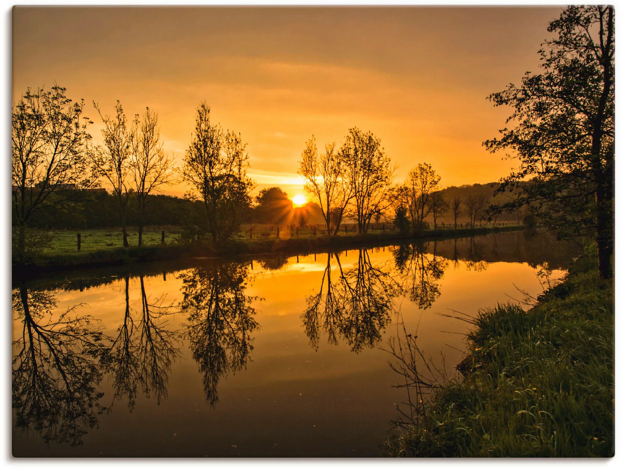 Artland Leinwandbild »goldener Morgen«, Sonnenaufgang & -untergang, (1 St.) günstig online kaufen