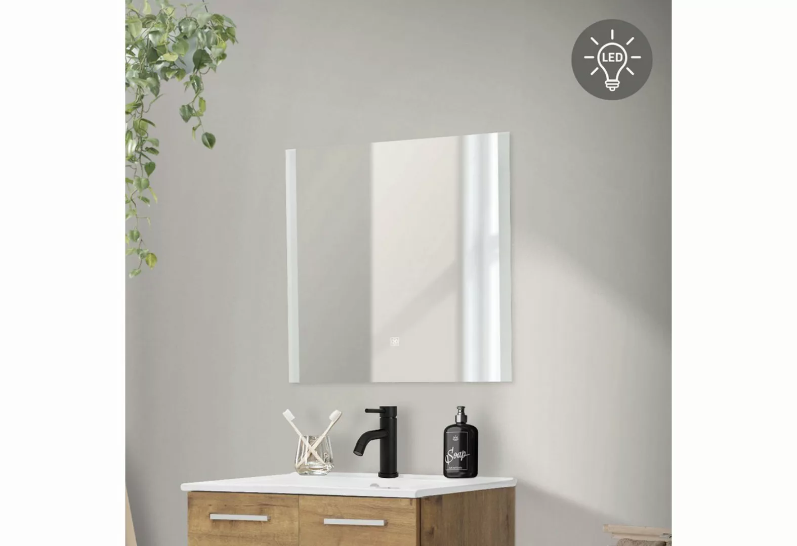 ML-DESIGN Badezimmerspiegelschrank Badezimmerspiegel aus Glas Wandmontage D günstig online kaufen