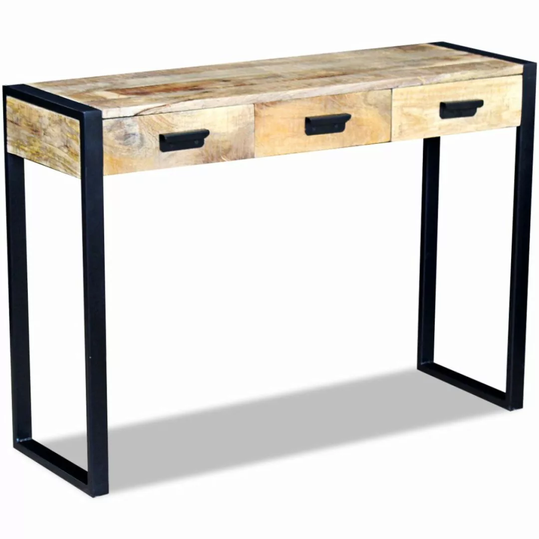 Konsolentisch Mit 3 Schubladen Mangoholz Massiv 110x35x78 Cm günstig online kaufen