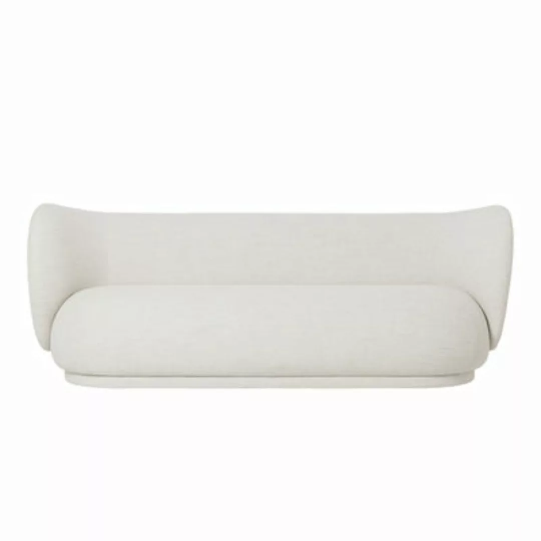 ferm LIVING - Rico 3-Sitzer Sofa 210x79x81,5cm - off-white/Stoff Bouclé/BxH günstig online kaufen