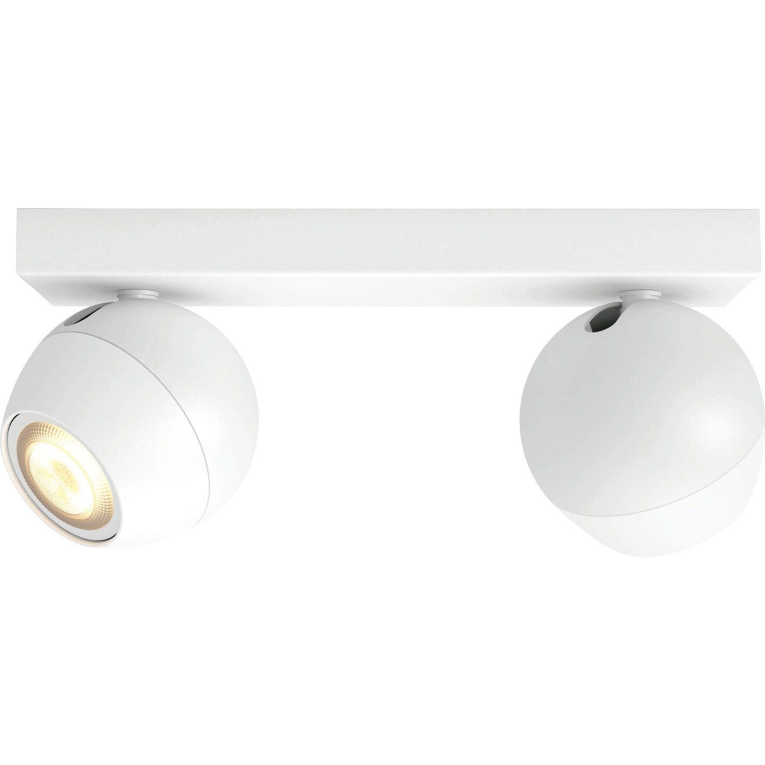 Philips Hue Bluetooth White Ambiance LED Deckenspot Buckram in Weiß 2x 5W 7 günstig online kaufen