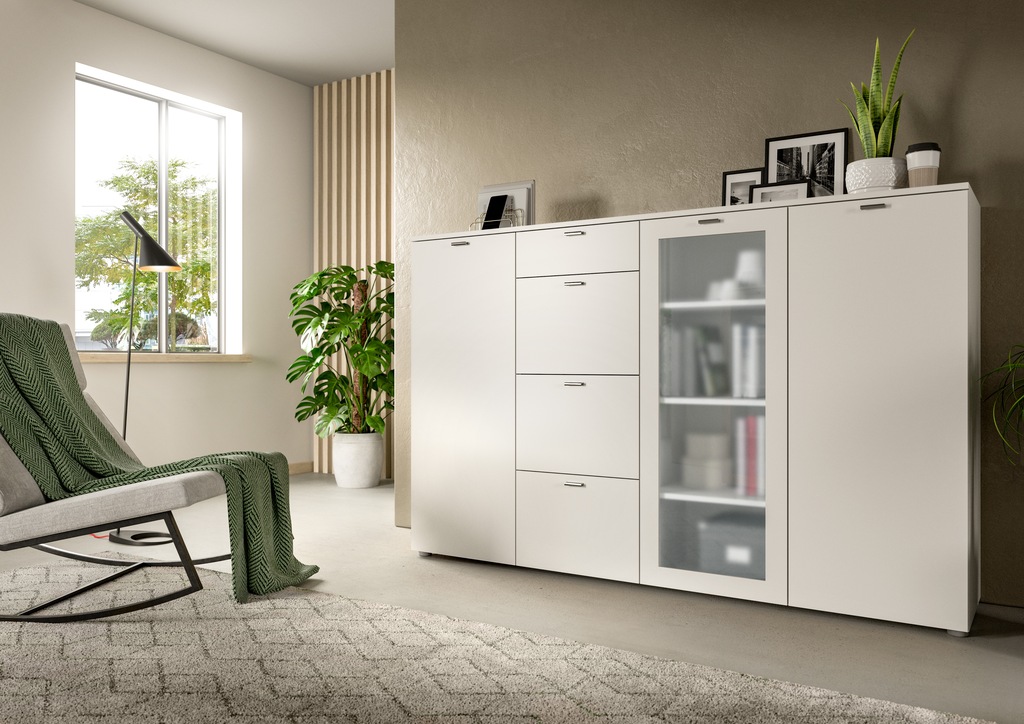 INOSIGN Highboard "Onex, Breite 179 cm, mit Glastür, vielseitig einsetzbar" günstig online kaufen