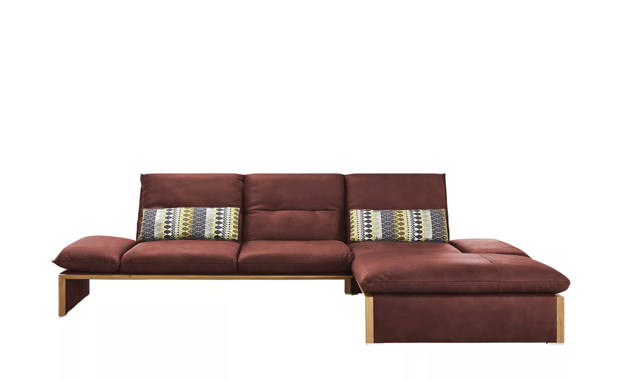 KOINOR Leder-Ecksofa  Humfrey - rot - 93 cm - Polstermöbel > Sofas > Ecksof günstig online kaufen