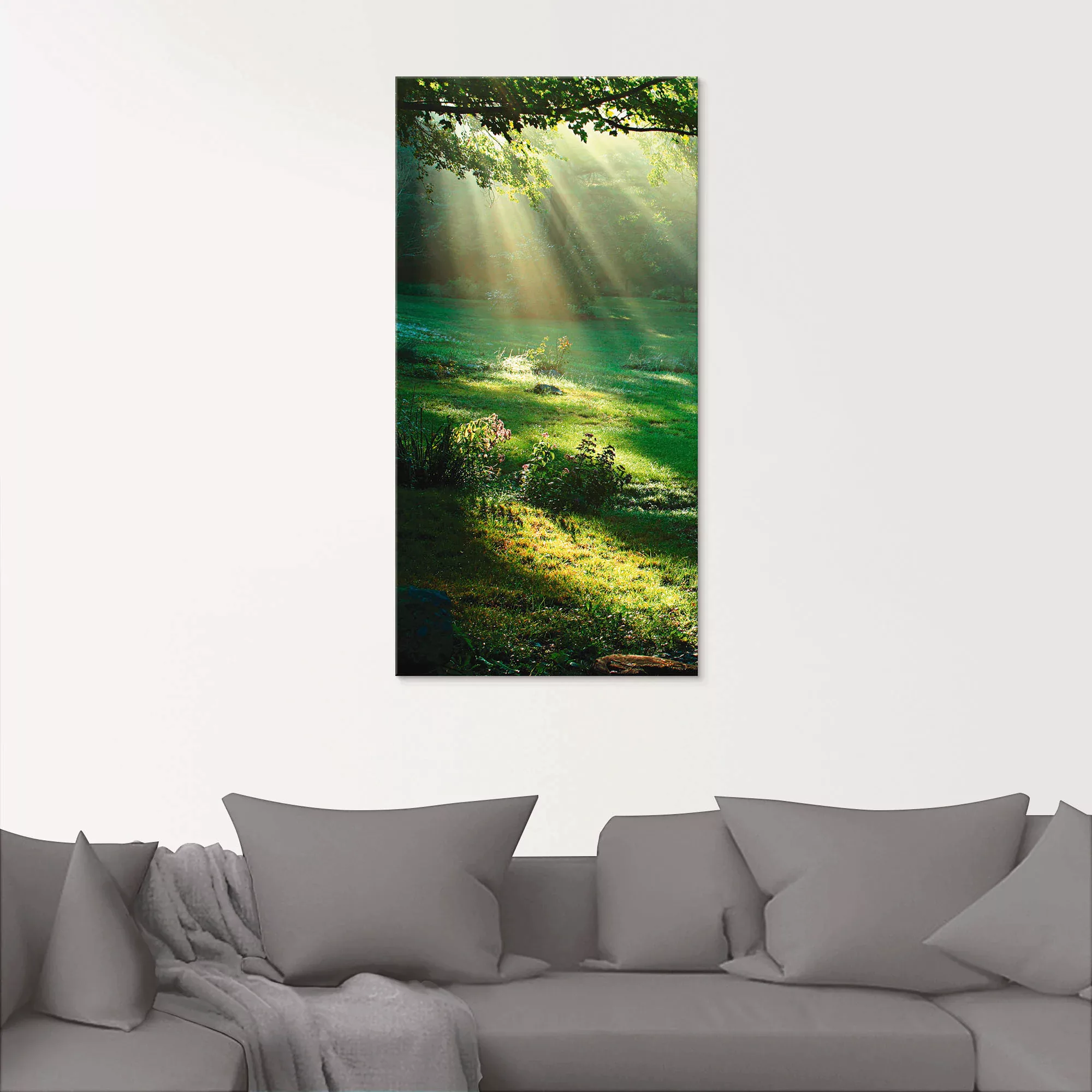 Artland Glasbild "Lichtkegel", Wald, (1 St.), in verschiedenen Größen günstig online kaufen