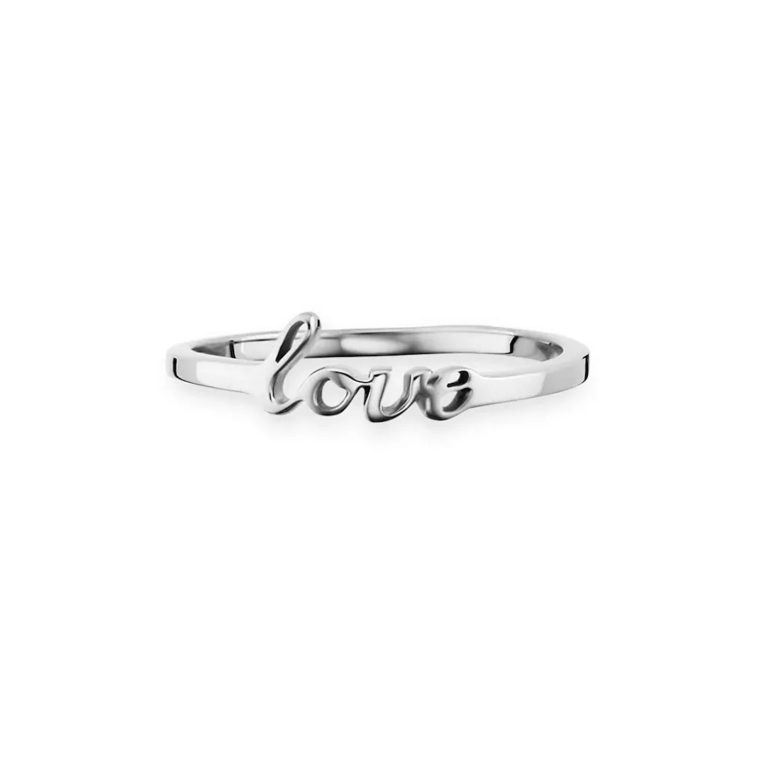 CAÏ Fingerring "925/- Sterling Silber rhodiniert Love" günstig online kaufen
