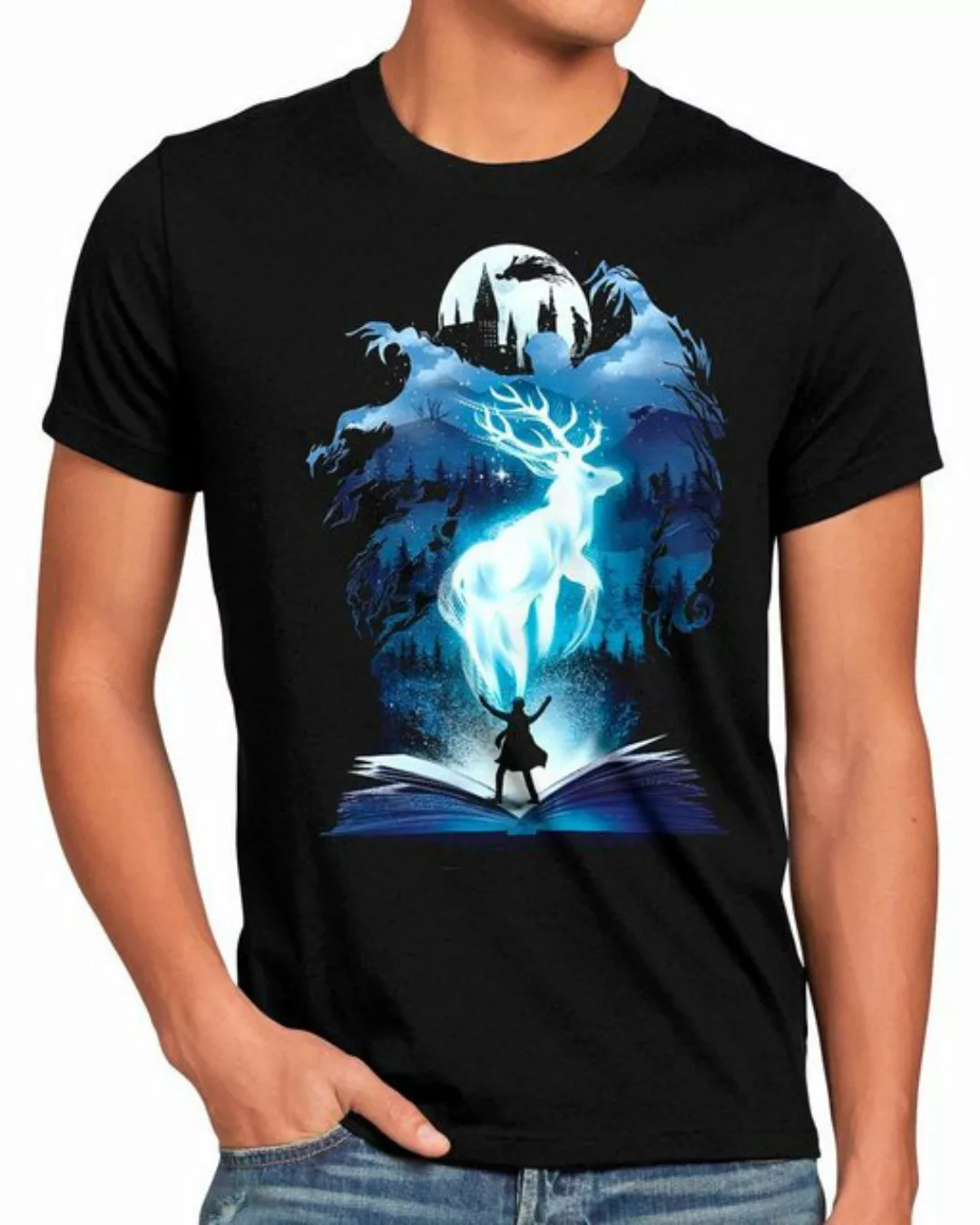 style3 Print-Shirt Herren T-Shirt Patronus potter harry hogwarts legacy gry günstig online kaufen