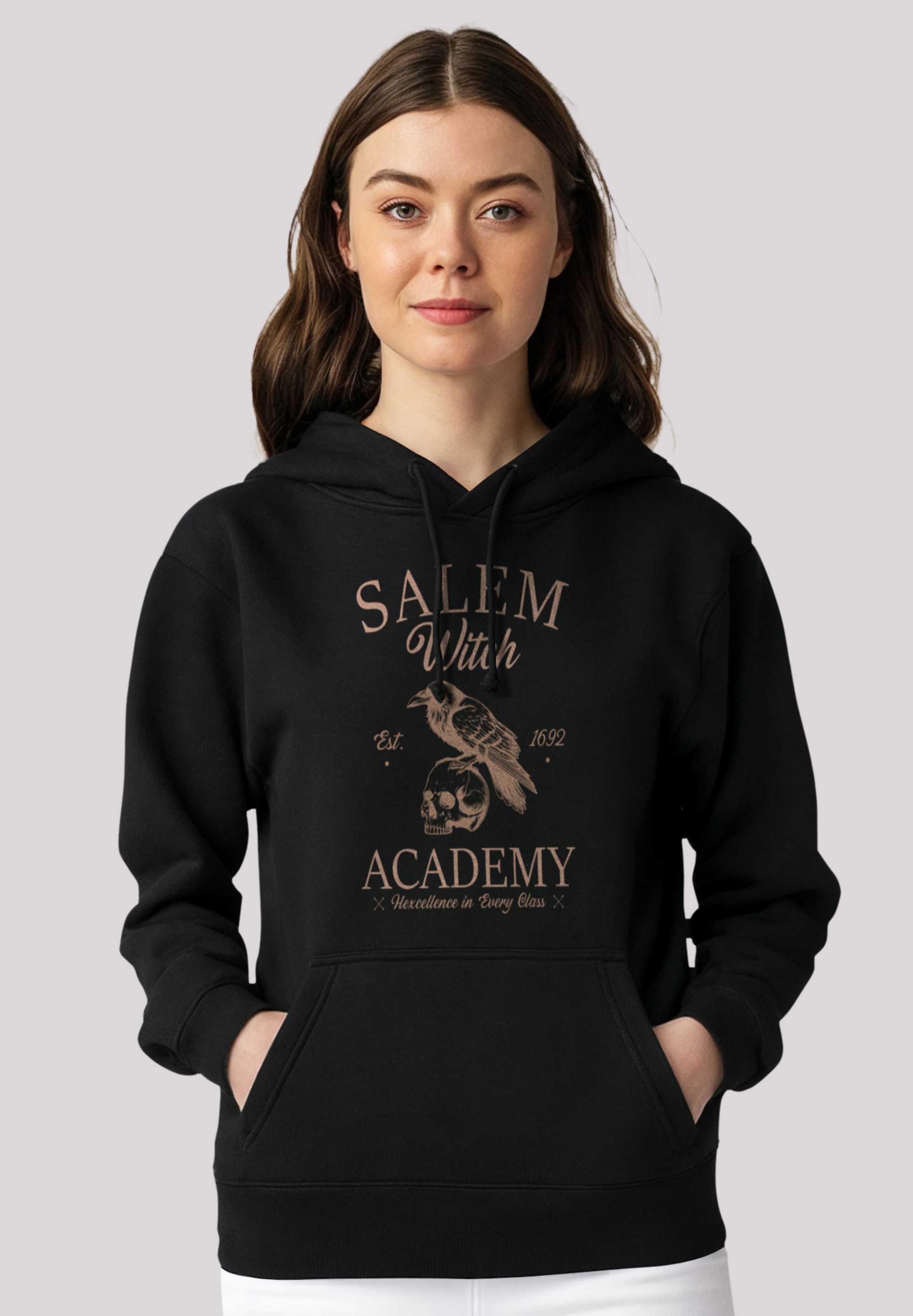 F4NT4STIC Kapuzenpullover "Halloween University Salem witch crow skull", Pr günstig online kaufen