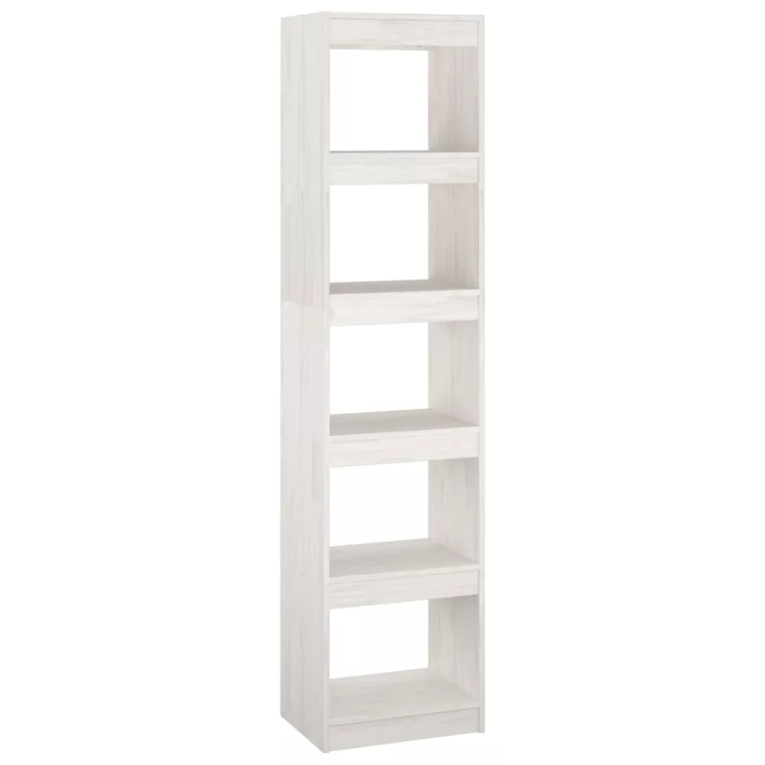 Bücherregal/raumteiler Weiß 40x30x167,5 Cm Massivholz Kiefer günstig online kaufen