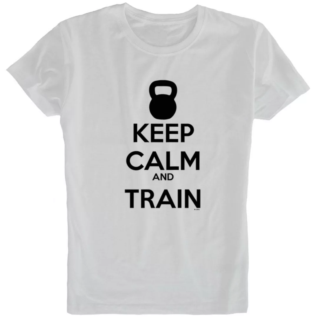 Kruskis Keep Calm And Train Kurzärmeliges T-shirt XL White günstig online kaufen