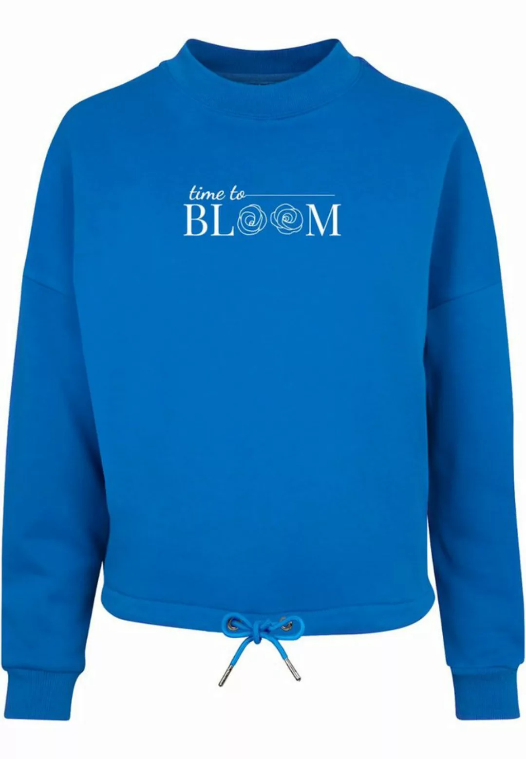 Merchcode Sweater Merchcode Damen Ladies Time to bloom - Oversize Crewneck günstig online kaufen