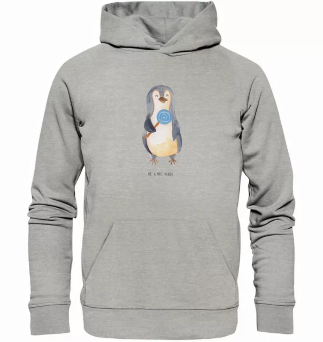 Mr. & Mrs. Panda Hoodie Pinguin Lolli Größe L - Heather Grey - Geschenk, Re günstig online kaufen