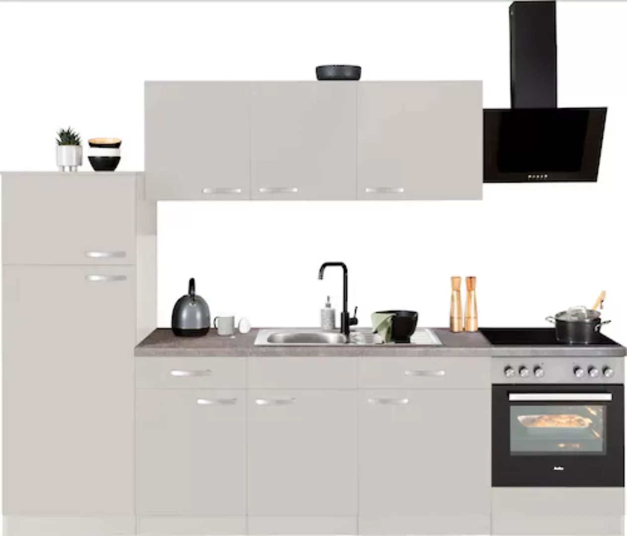 wiho Küchen Küchenzeile »Kansas«, mit E-Geräten, Breite 280 cm günstig online kaufen