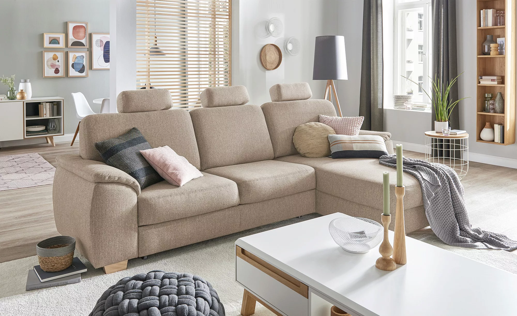 smart Ecksofa  Valencia ¦ braun ¦ Maße (cm): B: 281 H: 90 T: 173.0 Polsterm günstig online kaufen