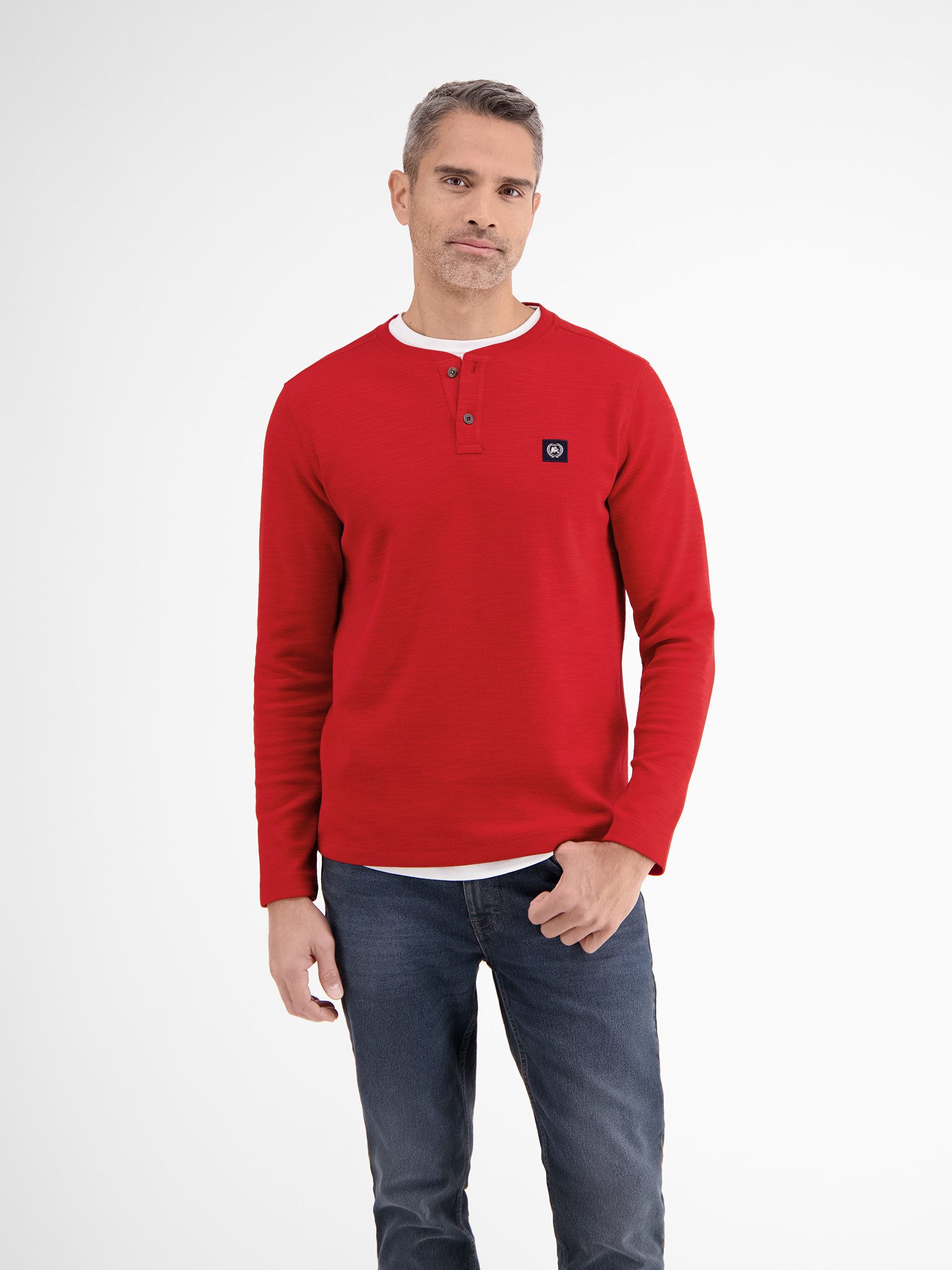 LERROS Langarmshirt mit Serafino Ausschnitt günstig online kaufen