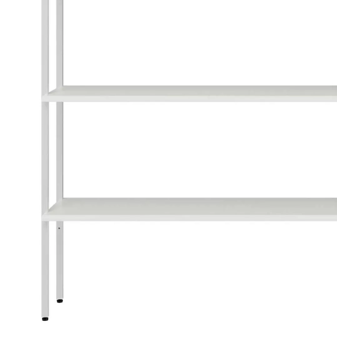 Raumteiler Regal in Weiß Stahl & Holz 220 cm hoch günstig online kaufen