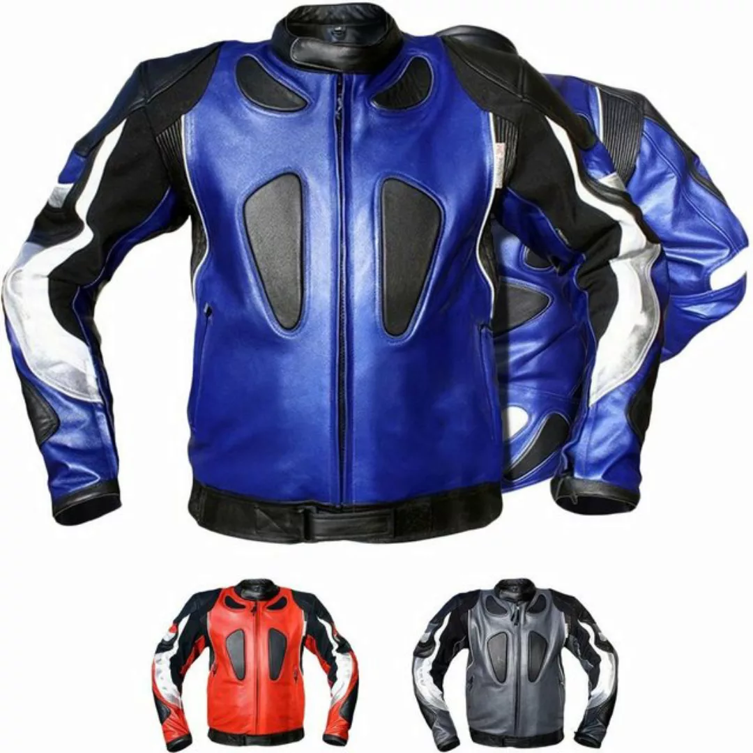 German Wear Motorradjacke GW401J Lederjacke Motorradjacke Kombijacke aus Ri günstig online kaufen