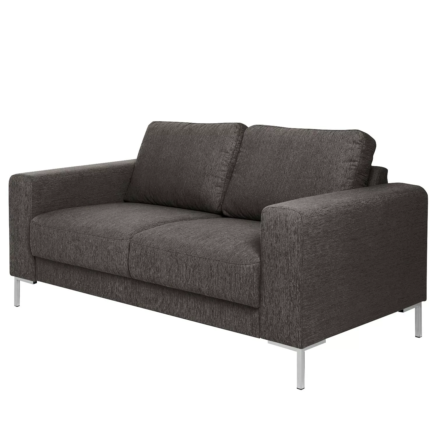 home24 Fredriks Sofa Summer I 2-Sitzer Dunkelgrau Strukturstoff 170x90x90 c günstig online kaufen