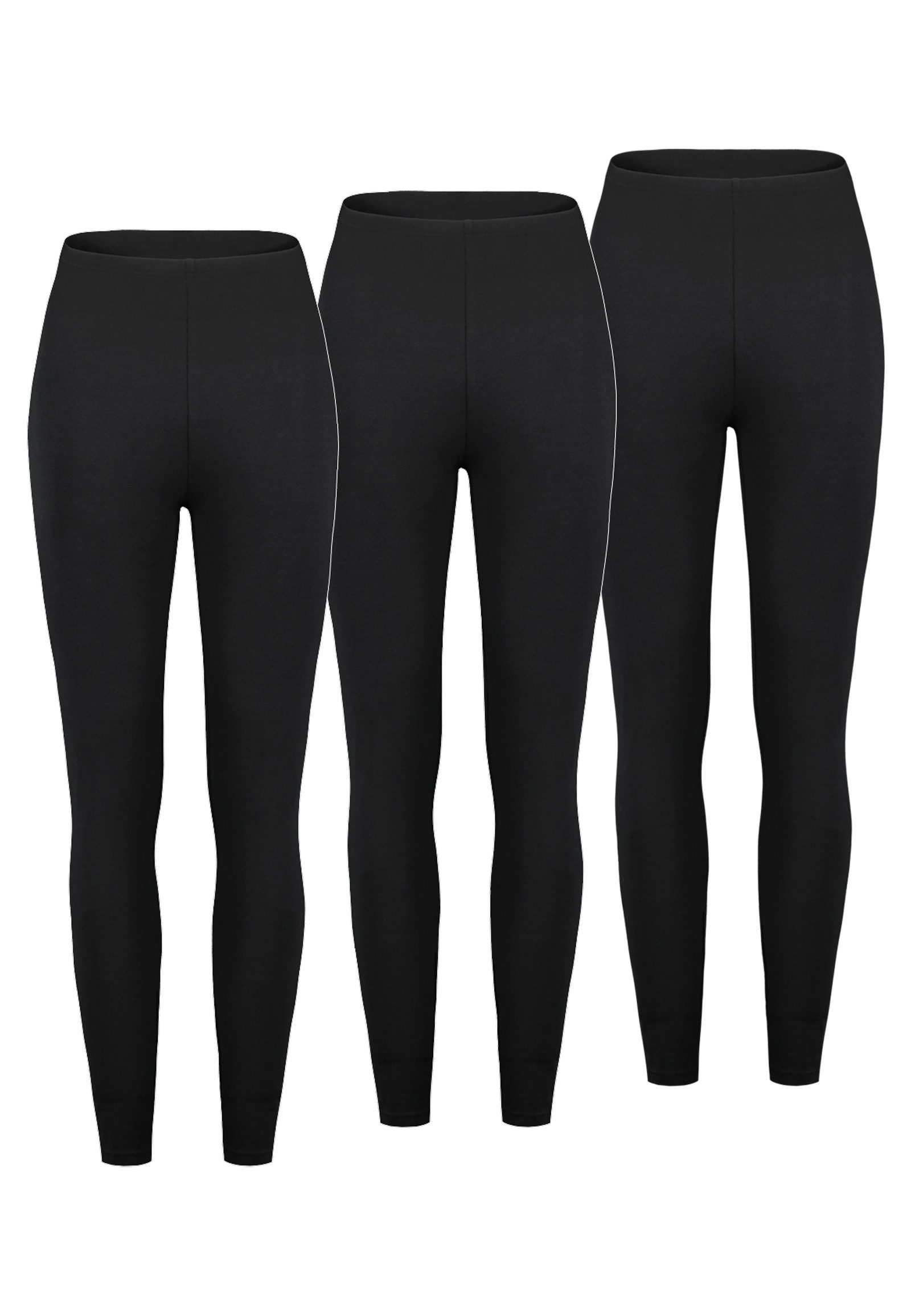 SUBLEVEL Leggings 3er-Pack hoher Bund elastisch günstig online kaufen
