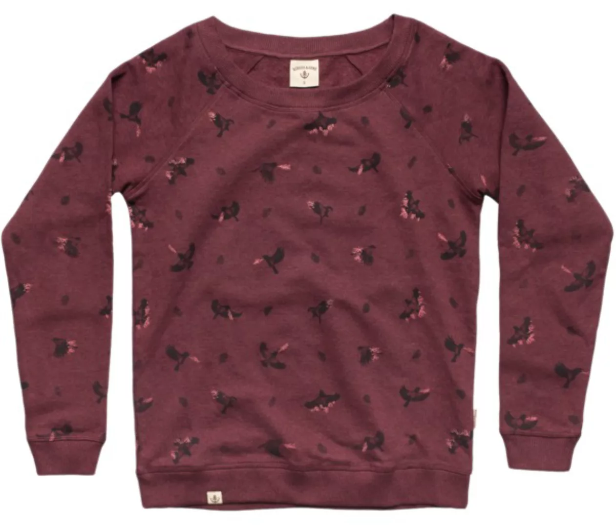 Bidges&Sons "Firebirds" Ladies Lowcut Sweater, Burgundy Heather günstig online kaufen