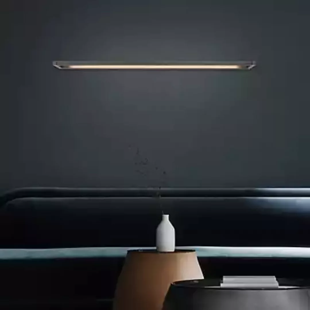 PURE LED-Wandlampe Puro, grau Breite 100 cm Aluminium Dimmer günstig online kaufen