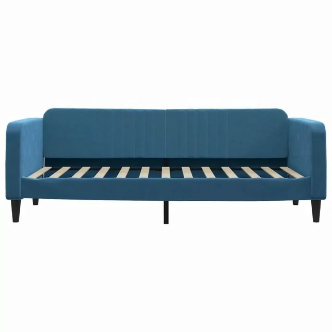 vidaXL Gästebett Tagesbett Blau 90x200 cm Samt Gästebett Gästecouch Gästeso günstig online kaufen