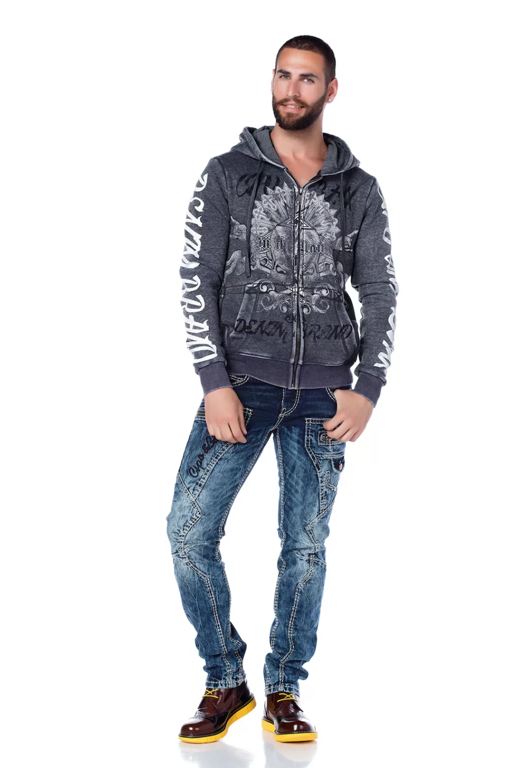 Cipo & Baxx Sweatjacke, mit angesagten Prints günstig online kaufen