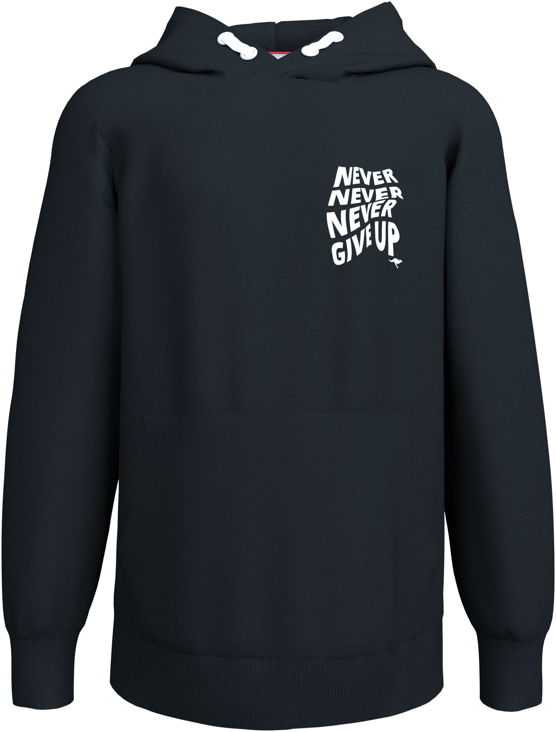 KangaROOS Kapuzensweatshirt NEVER GIVE UP Sweatshirt günstig online kaufen