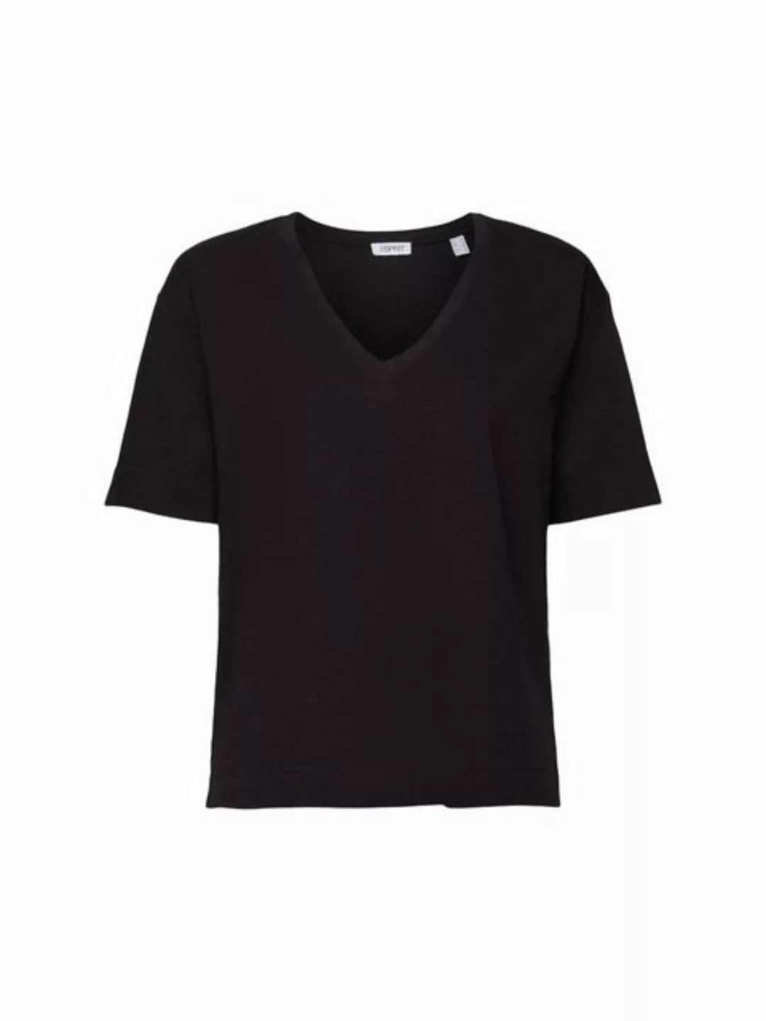 Esprit T-Shirt Slub-T-Shirt mit V-Ausschnitt (1-tlg) günstig online kaufen