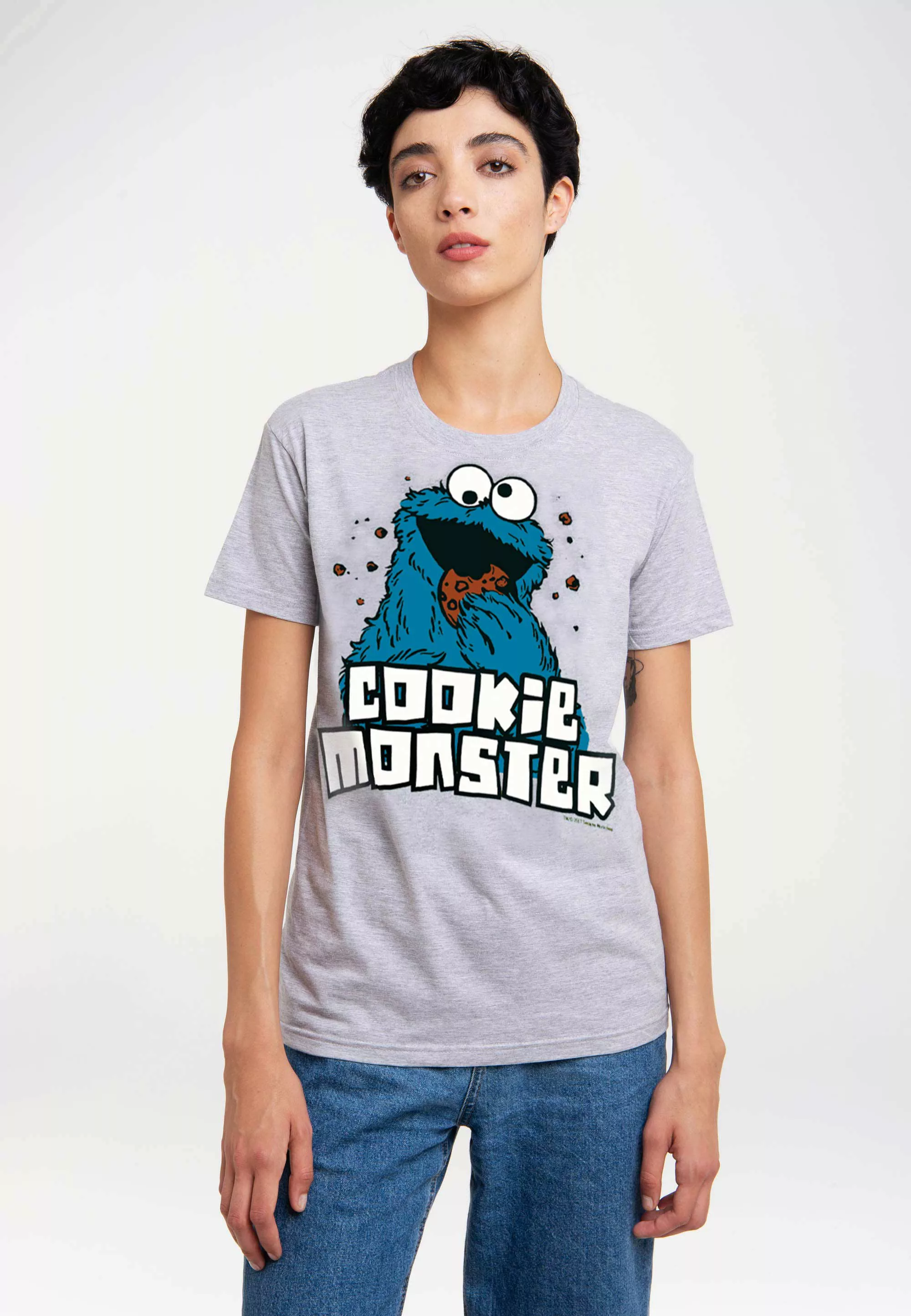 LOGOSHIRT T-Shirt "Sesamstrasse - Krümelmonster", mit lizenziertem Original günstig online kaufen