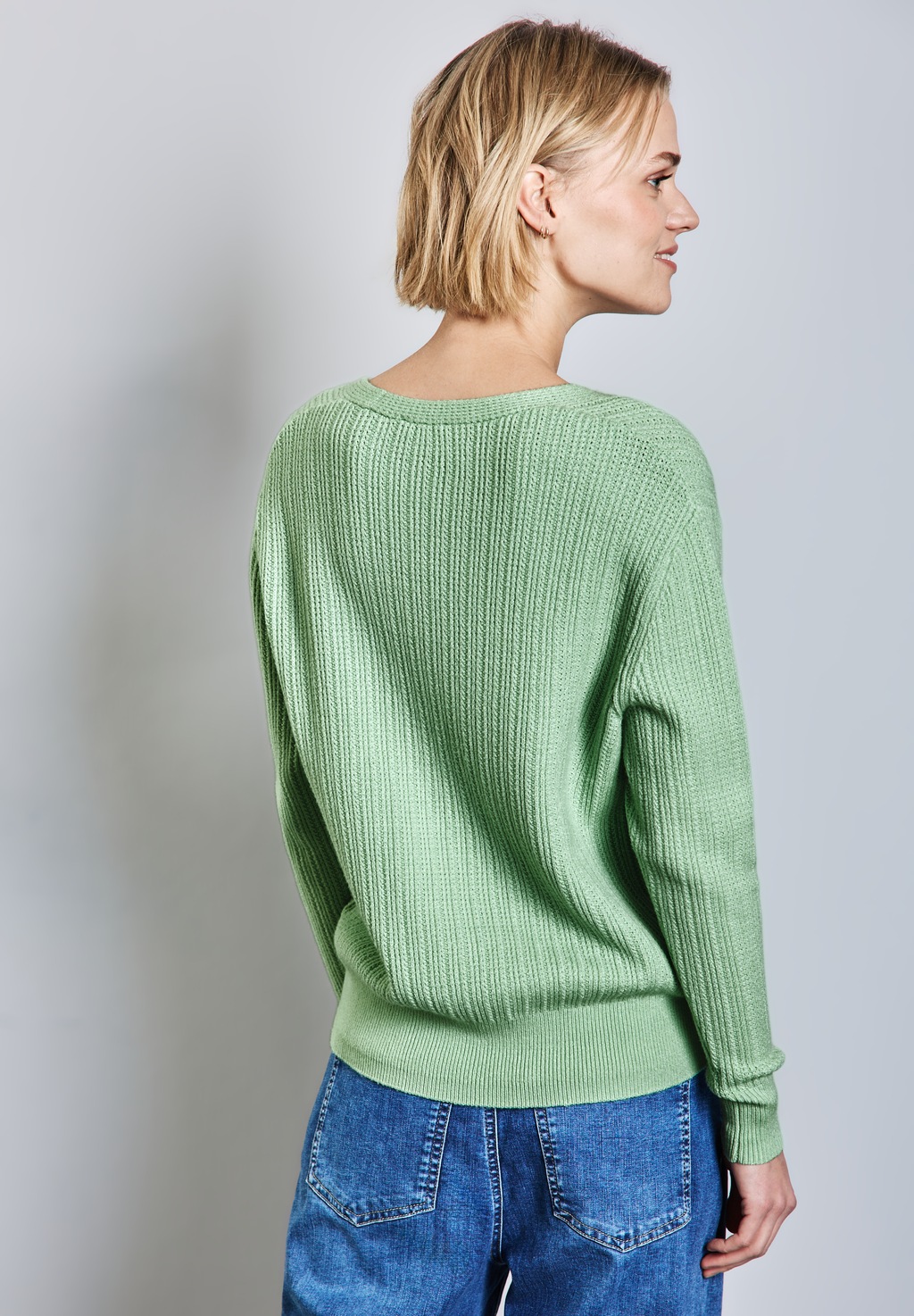 STREET ONE Strickpullover, mit Rippstrick-Struktur günstig online kaufen