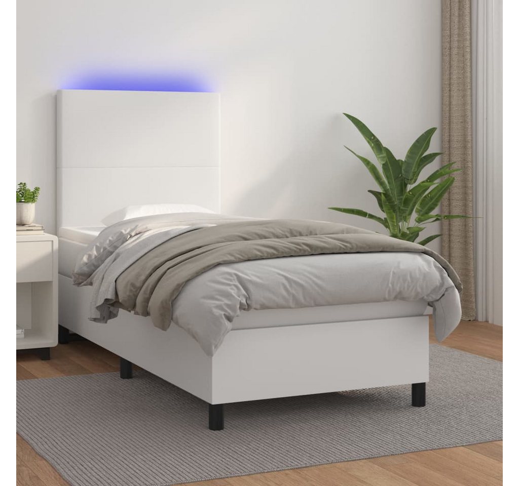 vidaXL Boxspringbett Boxspringbett mit Matratze & LED Kunstleder (100 x 200 günstig online kaufen