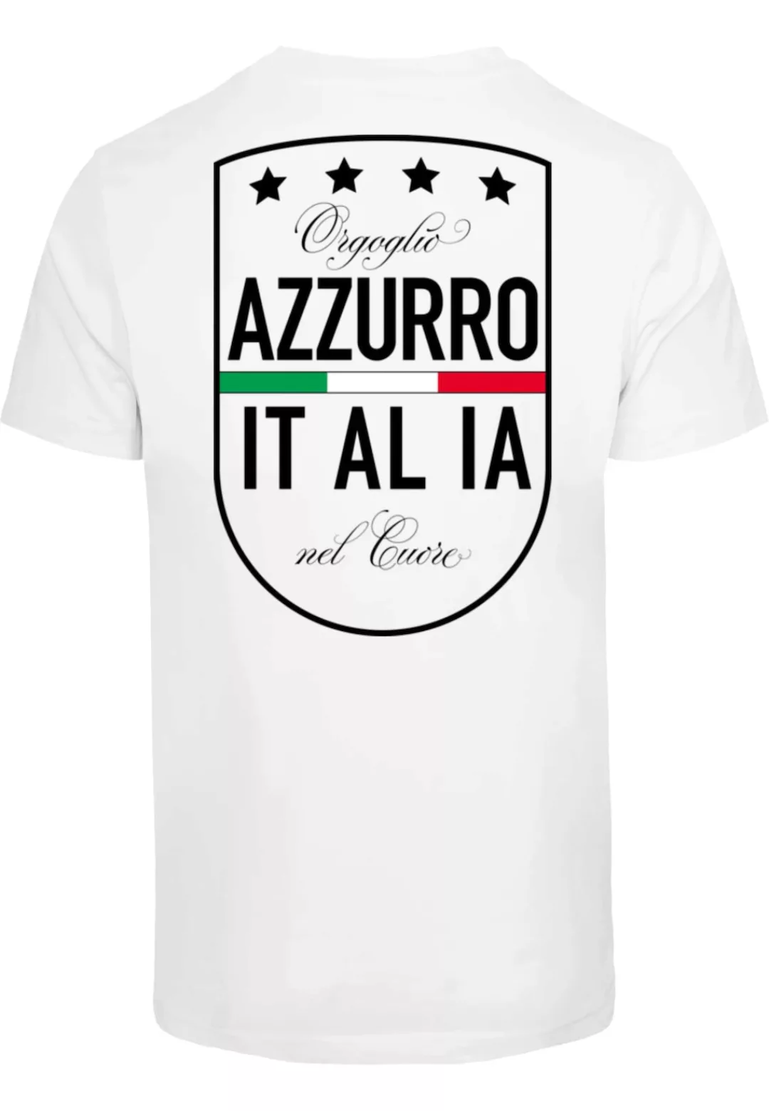 MisterTee T-Shirt "MisterTee Azurro Italia Crest Tee" günstig online kaufen