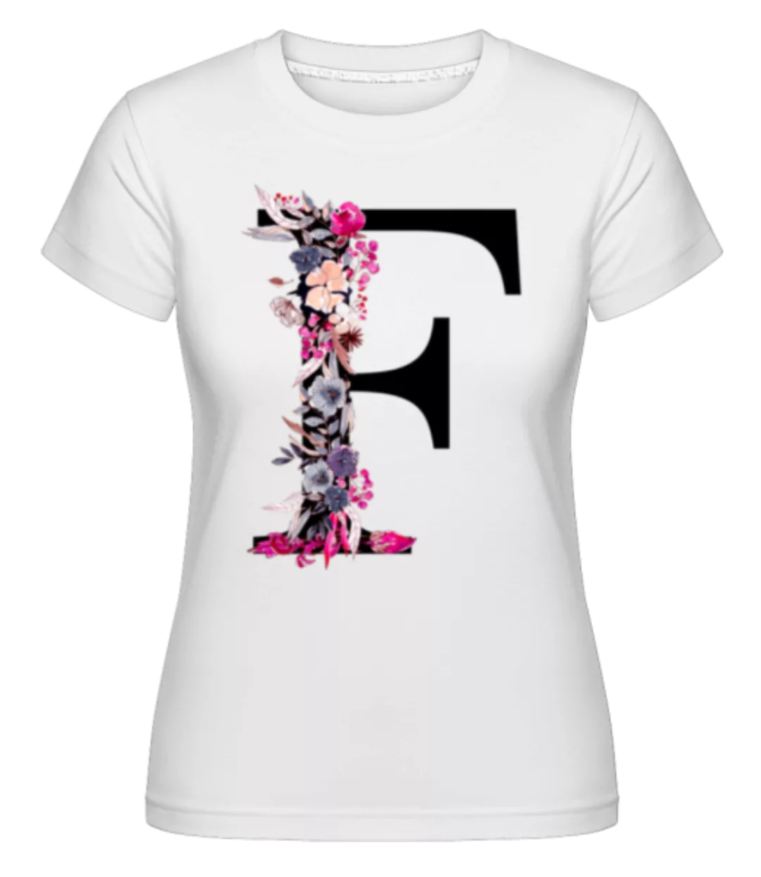 Blumen Initiale F · Shirtinator Frauen T-Shirt günstig online kaufen