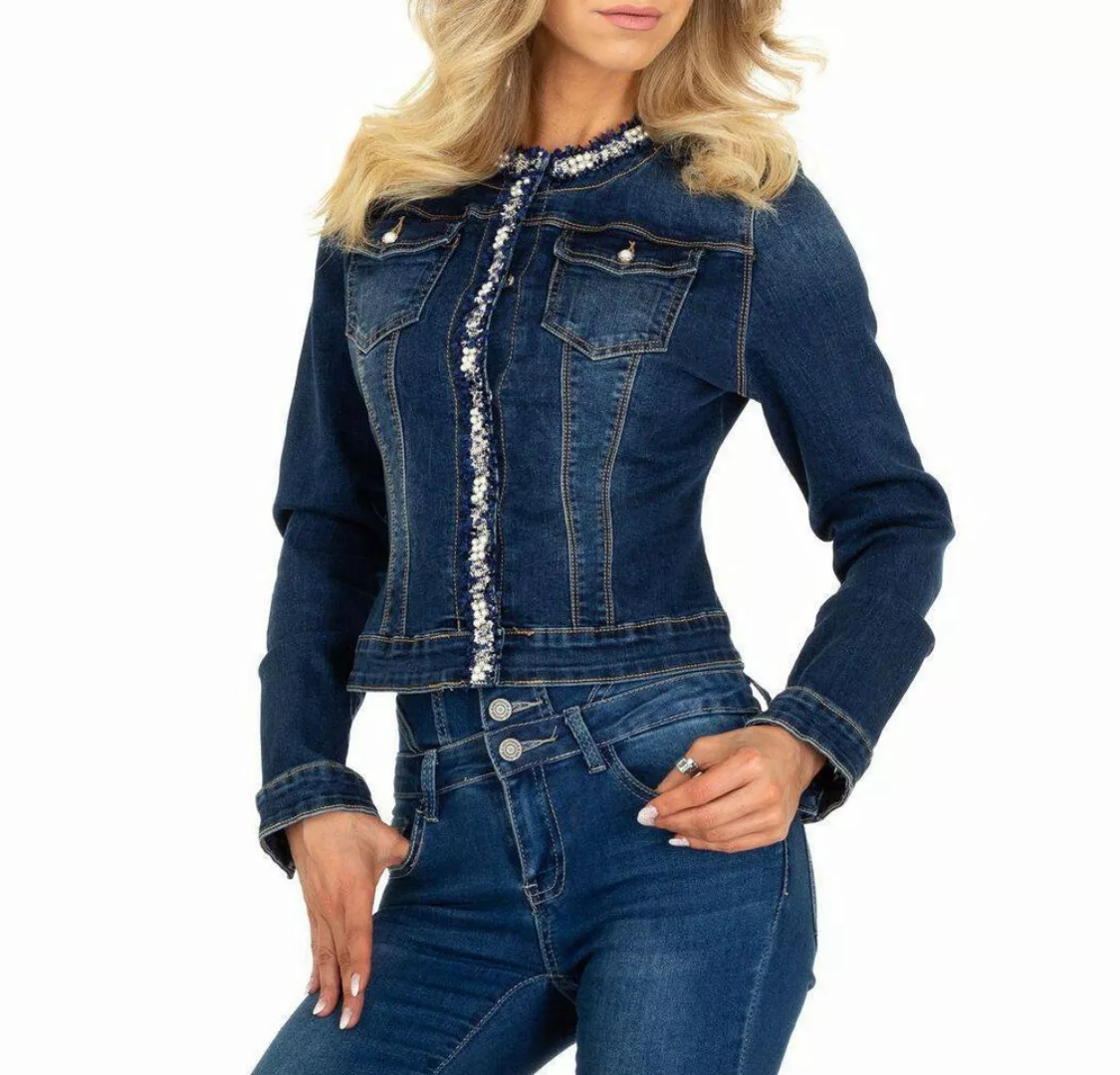 Ital-Design Jeansjacke Damen Freizeit Jeansstoff Jeansjacke in Blau günstig online kaufen