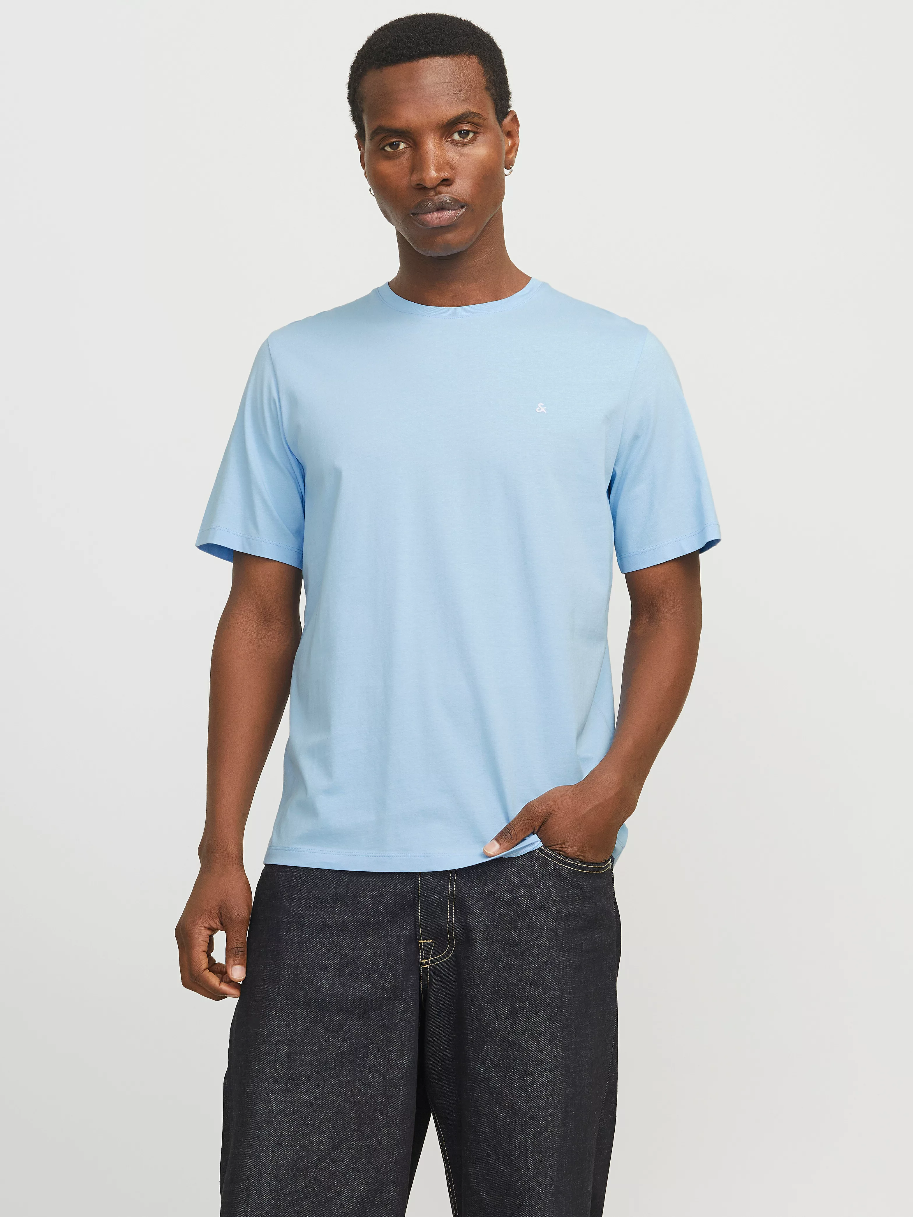 Jack & Jones Rundhalsshirt "JJEPAULOS TEE SS CREW NECK NOOS", mit Logo Stic günstig online kaufen