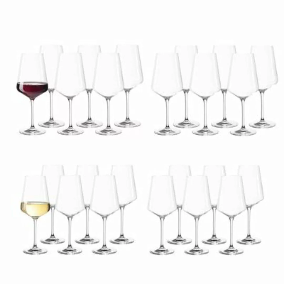 LEONARDO PUCCINI Rotwein- & Weißweingläser Set 24-tlg. Trinkgläser transpar günstig online kaufen