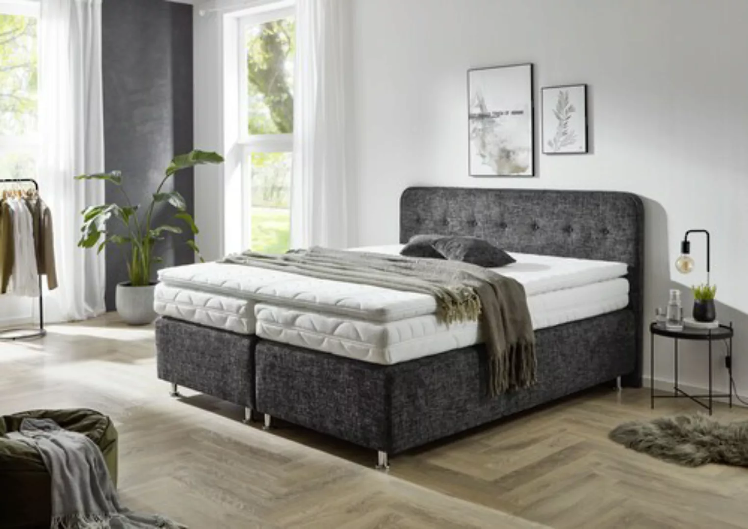 Westfalia Schlafkomfort Boxspringbett »Sapporo«, Inkl. Zierkissen, wählbar günstig online kaufen