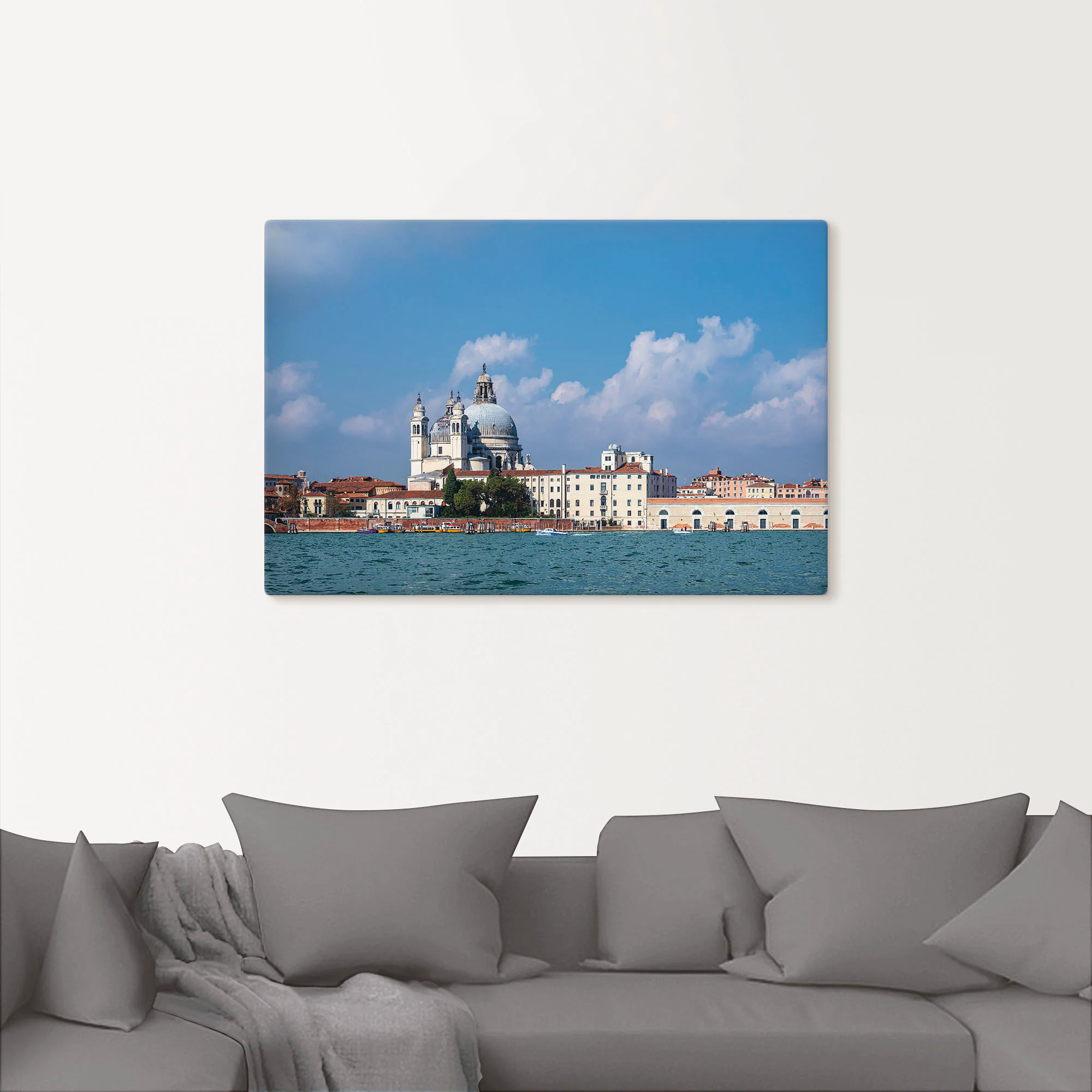 Artland Leinwandbild "Blick auf historische Gebäude Venedig II", Venedig, ( günstig online kaufen