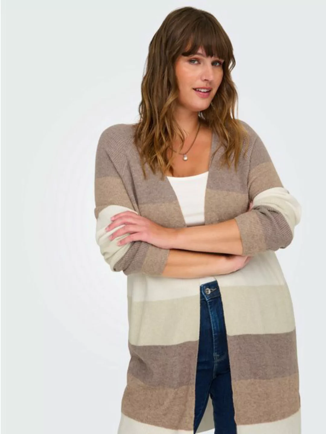 ONLY CARMAKOMA Strickjacke CARATIJA L/S STRIPE CARDIGAN KNT günstig online kaufen