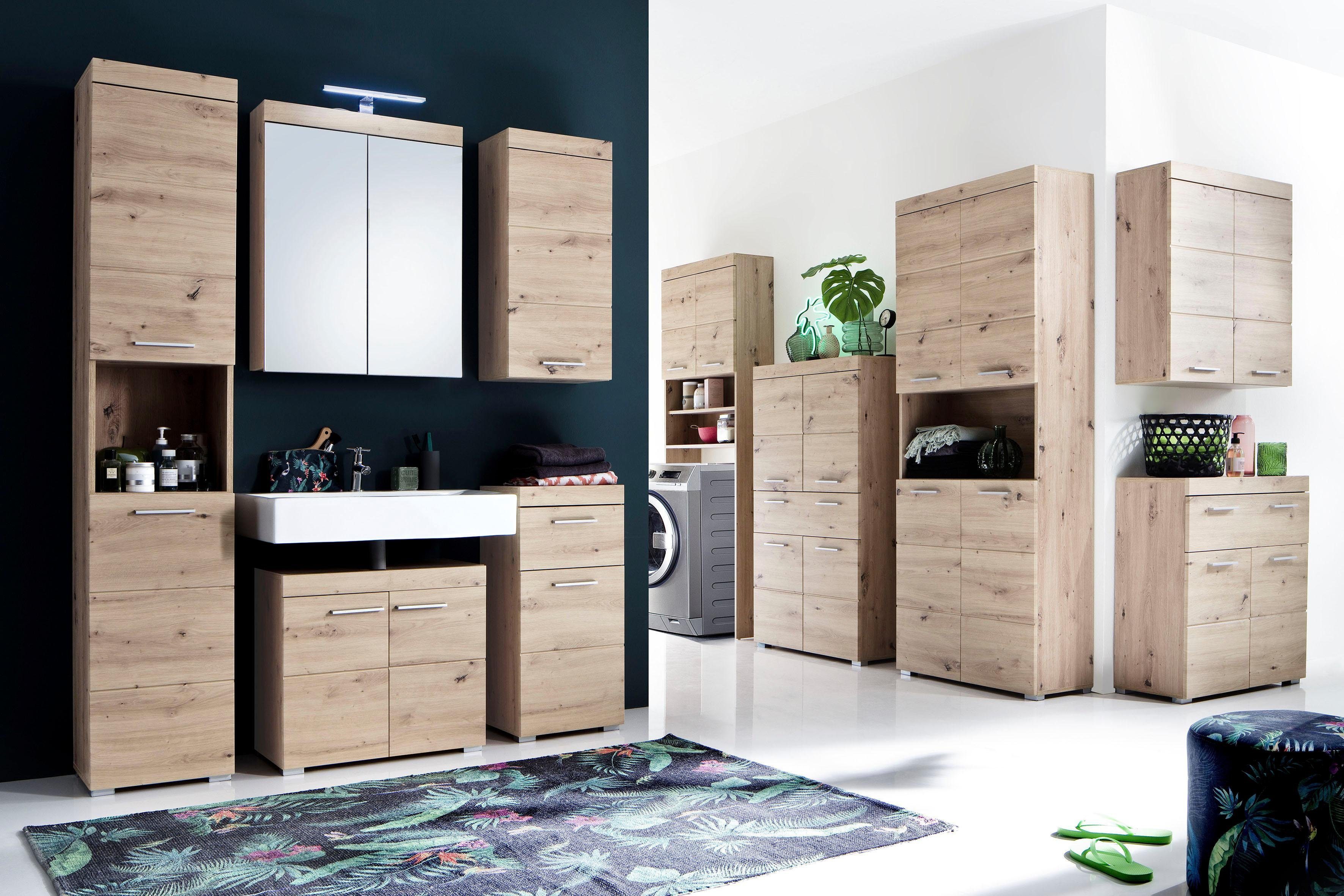 welltime Midischrank "Avena", Standschrank mit 4 Türen, 1 Schublade - (B/T/ günstig online kaufen