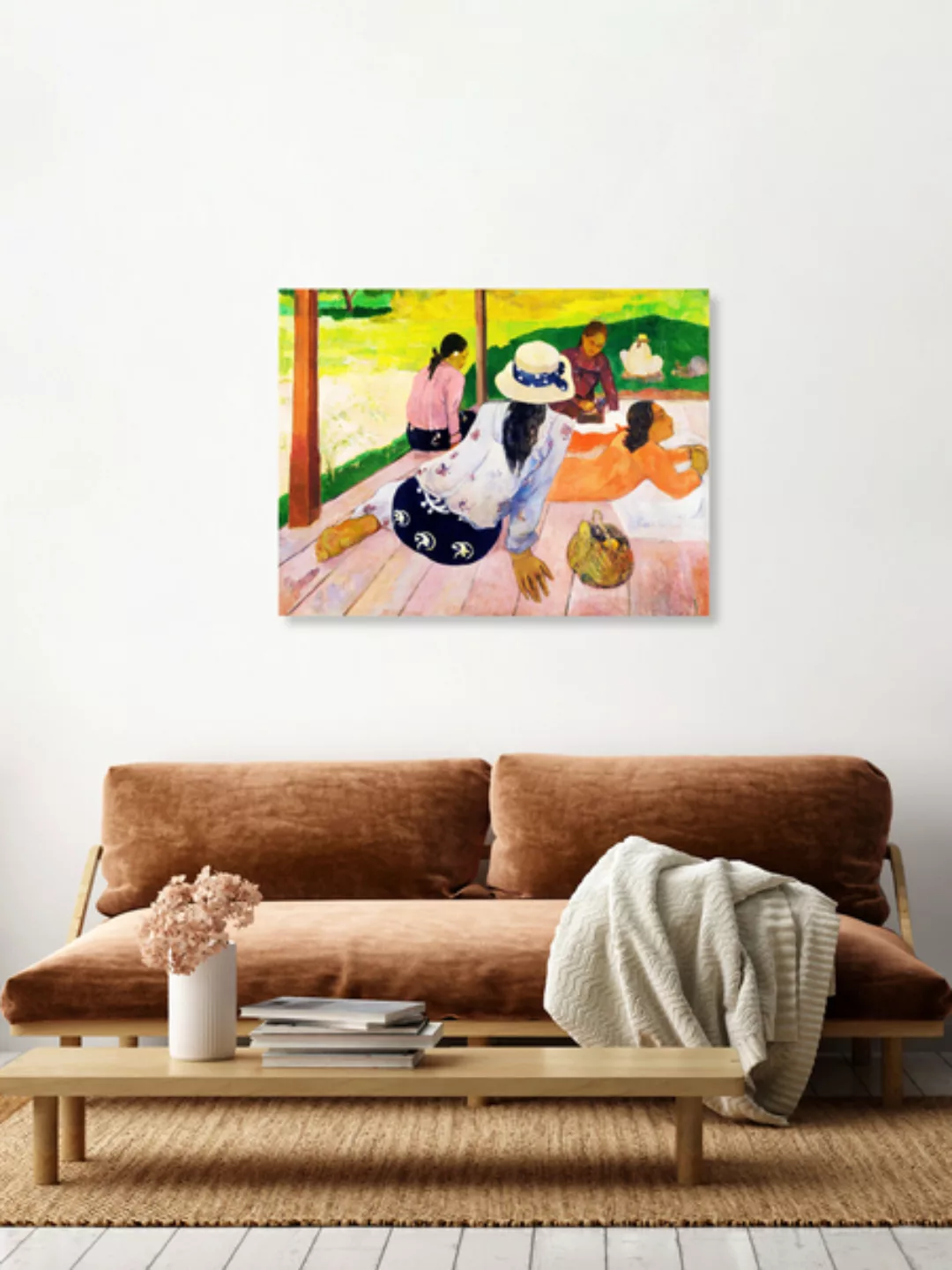 Poster / Leinwandbild - Die Siesta Von Paul Gauguin günstig online kaufen